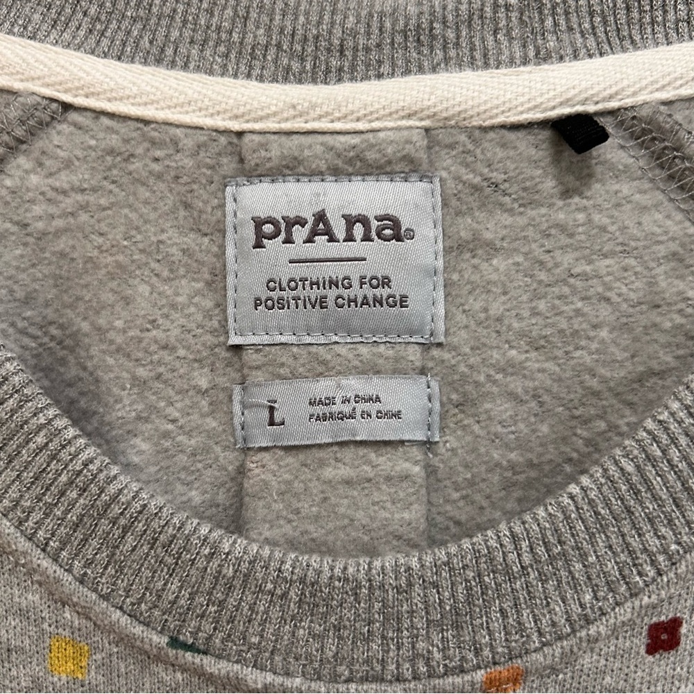 prAna Cozy Up Ditsy Road‎ Crewneck Sweatshirt Size Large - Picture 4 of 7